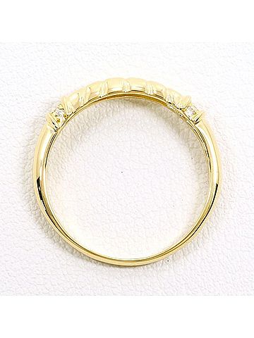 Unbranded 18K (18-karat) Yellow Gold Ring with 0.04mm Diamond, Total Weight Approx. 2.2g, Jewelry (view 2)