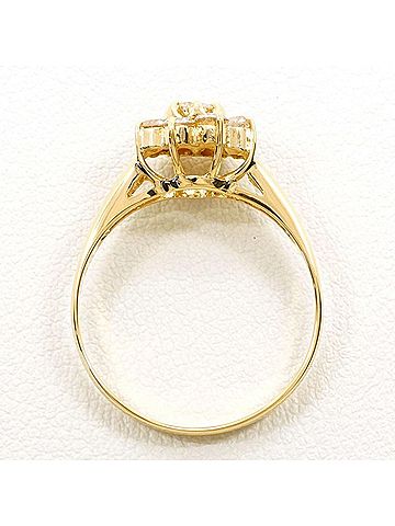 Unbranded 18K (18-karat) Yellow Gold Ring with Brown Diamond (0.50 carat), Total Weight Approx. 2.0g, Jewelry (view 2)