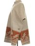 Pendleton Print Tan Orange Wool Coat Size M - photo 4