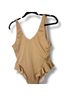 Something Navy Gold Burgundy Tan One Piece Swimsuit Size S - photo 5