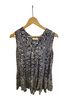 Altar'd State Floral Blue White Sleeveless Top Size S - photo 1