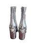 Vince Camuto 100% Leather Solid Silver Ankle Boots Size 9 - photo 9
