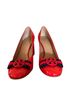 Tory Burch 100% Leather Red Heels Size 7 - photo 1