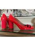 Tory Burch 100% Leather Red Heels Size 7 - photo 4