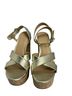Veronica Beard 100% Leather Solid Gold Tan Sandals Size 9 1/2 - photo 1