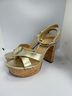 Veronica Beard 100% Leather Solid Gold Tan Sandals Size 9 1/2 - photo 4