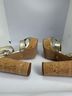 Veronica Beard 100% Leather Solid Gold Tan Sandals Size 9 1/2 - photo 9
