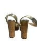 Veronica Beard 100% Leather Solid Gold Tan Sandals Size 9 1/2 - photo 2