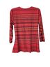 New Directions Stripes Red Long Sleeve Blouse Size XL - photo 2
