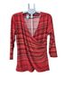 New Directions Stripes Red Long Sleeve Blouse Size XL - photo 1