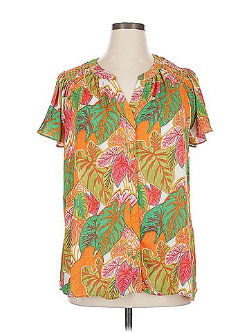 Rose + Olive Short Sleeve Blouse (view 1)
