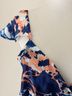 Hutch 100% Polyester Graphic Blue Pink Cocktail Dress Size M (petite) - photo 6
