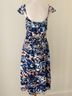 Hutch 100% Polyester Graphic Blue Pink Cocktail Dress Size M (petite) - photo 5