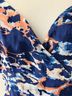 Hutch 100% Polyester Graphic Blue Pink Cocktail Dress Size M (petite) - photo 7