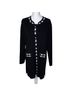 misook 100% Acrylic Houndstooth Black White Cardigan Size 1X - photo 1