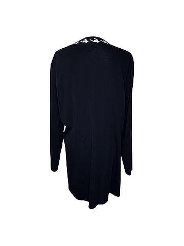misook Black Houndstooth Trim Longline Cardigan Sweater Cardigan (view 2)