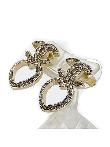 Chanel CHANEL GP Coco Mark Heart Earrings ABB665 4.6g Women's (view 2)