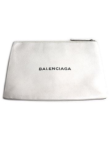 Balenciaga BALENCIAGA Shopping Clip M Clutch Bag White 485110 Men's (view 1)