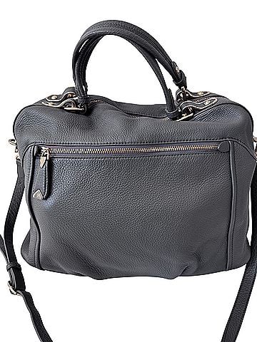 Sisley Korean authentic cowhide Leather Satchel (view 2)