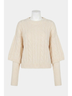 Endless Rose White Cable Twofer Sweater in Cream Size L - photo 1