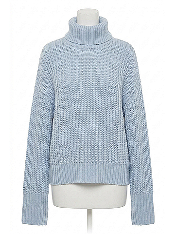 APRICOT Chunky Knit Sweater in Blue (view 1)