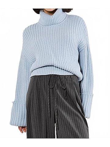 APRICOT Chunky Knit Sweater in Blue (view 2)
