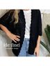 ee:some Black Summer Cardigan With Diamond Pattern in Black Size S - photo 2