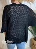 ee:some Black Summer Cardigan With Diamond Pattern in Black Size S - photo 3
