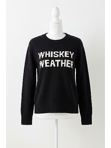 Panache Whiskey Weather Sweater in Black And White (view 1)