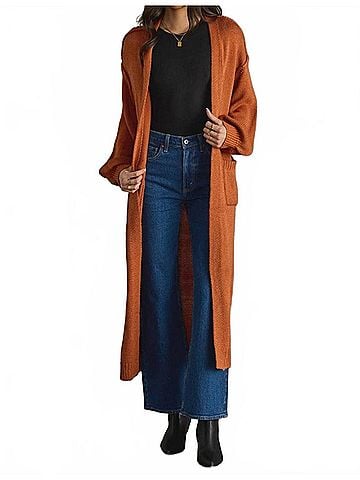 Panache Duster Cardigan in Rust (view 2)