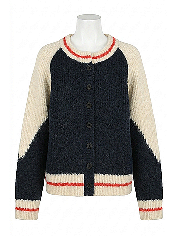 MIOU MUSE Sweater Bomber Jacket in Multi (view 1)