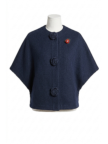 Frances Valentine Carnegie Shrug in Navy (view 1)