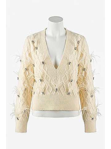Allison Briar Sweater Top in Ivory (view 1)