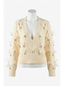 Allison Solid White Briar Sweater Top in Ivory Size M - photo 1