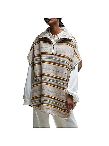 Closed Women's Turtle Neck Poncho in Nude (view 2)
