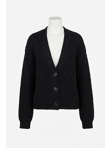 Closed Women's Alpaca Mix Cardigan in Black (view 1)