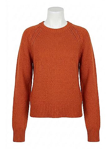 Autumn Cashmere Relaxed Open Raglan Crew Top in Henna (view 1)