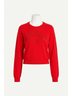 Cinq à Sept Graphic Red Amour Heatset Pullover Sweater in Bisou Size L - photo 1