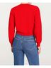 Cinq à Sept Graphic Red Amour Heatset Pullover Sweater in Bisou Size L - photo 4
