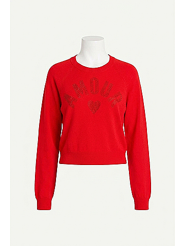 Cinq à Sept Amour Heatset Pullover Sweater in Bisou (view 1)