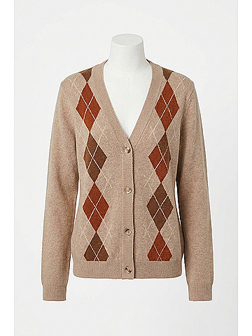 Kule Deane V-Neck Cardigan in Camel (view 1)