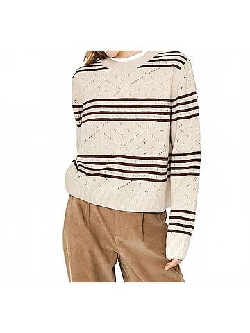 Kule Lake Crewneck Sweater in Parchment Vicuna (view 2)