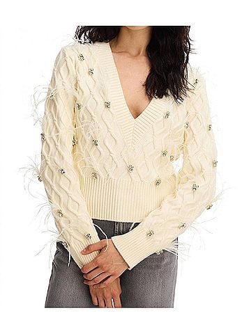 Allison Briar Sweater Top in Ivory (view 2)