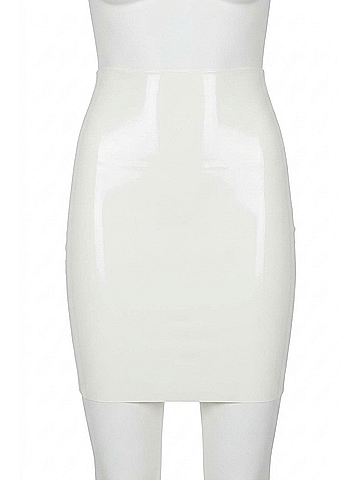 Commando Faux Patent Leather Mini Skirt in White (view 1)