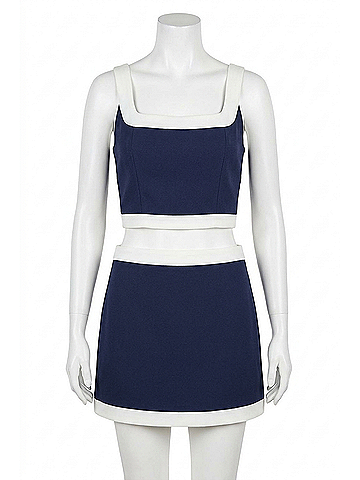 TCEC Natalia Two Piece Set in Blue (view 1)