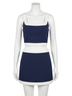 TCEC Solid Blue Natalia Two Piece Set in Blue Size L - photo 1