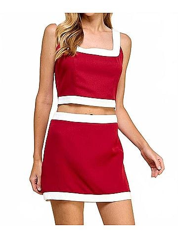 TCEC Natalia Two Piece Set in Red (view 2)