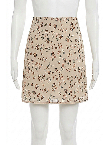 Wishlist Floral Mini Skirt in Champagne (view 1)