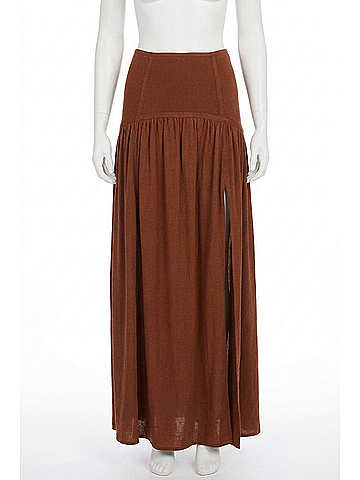 Bec & Bridge Amalia Knit Maxi Skirt in Rust (view 1)