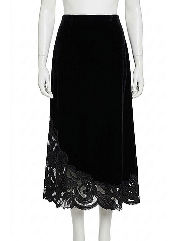 Ulla Johnson Alita Embroidered Skirt in Noir (view 1)